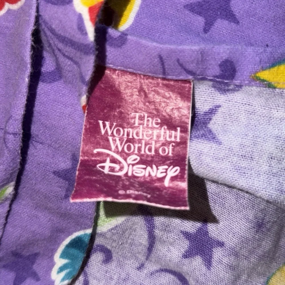 Vintage Little Merimaid Ariel Pillowcase Twin Sheet Set Purple Flannel